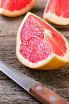 Slice of grapefruit Stock Photos