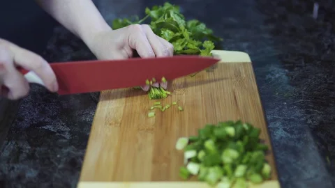 Slice Green Leafy Vegetables Stock Footage 130068572