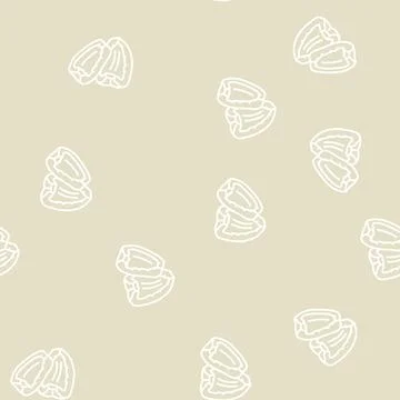 Slice green pepper line seamless pattern Stock Illustration