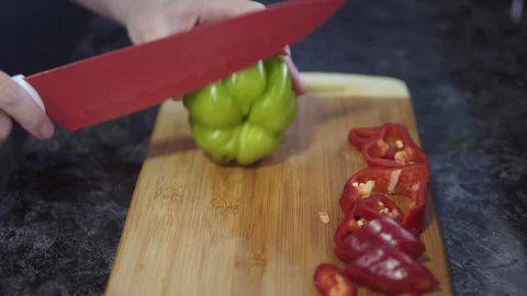 Slice Green Vegetables Stock Footage 130068507