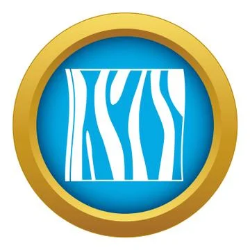 Slice of ham icon blue isolated Illustrazione stock