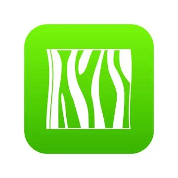 Slice of ham icon digital green Stock Illustration
