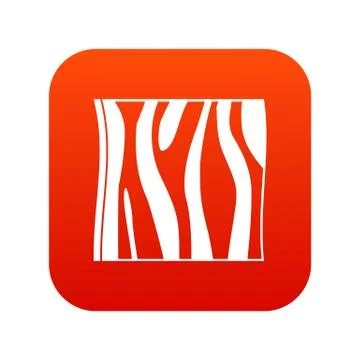 Slice of ham icon digital red Illustrazione stock