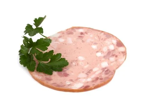 Slice of ham Foto stock