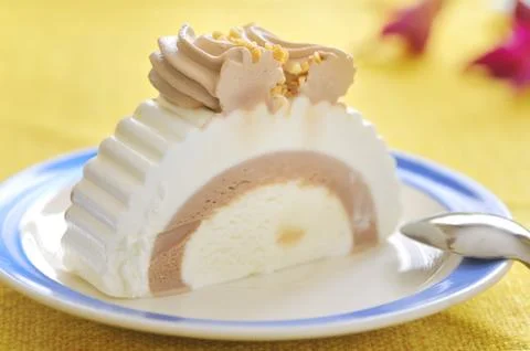 A slice of ice cream Stock Photos