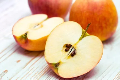 Slice of juicy apple Foto stock