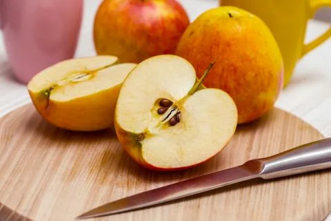 Slice of juicy apple Foto stock