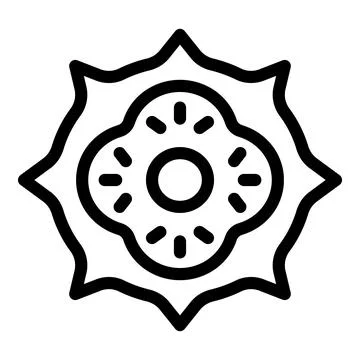 Slice kiwano icon outline vector. Cut jelly melon Stock Illustration