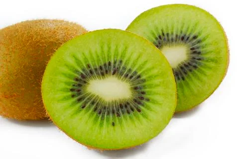 Slice kiwi fruit Stock Photos