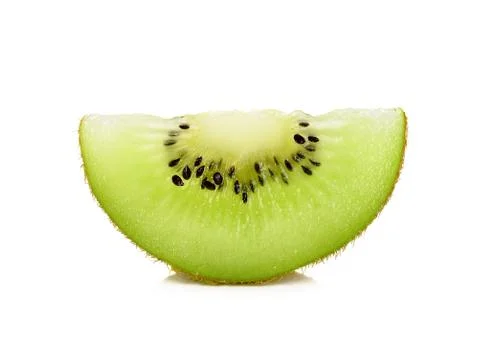Slice of kiwi isolated on white background Stock Photos