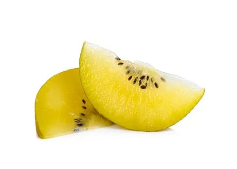Slice kiwi isolated on the white background Stock Photos