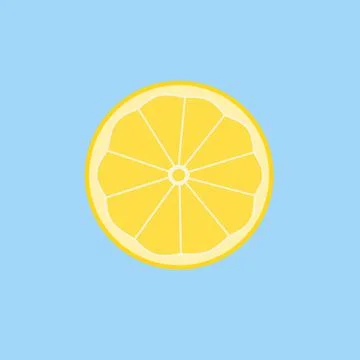 Slice of lemon avatar Stock Illustration