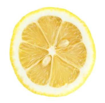 Slice of lemon closeup Stock Photos