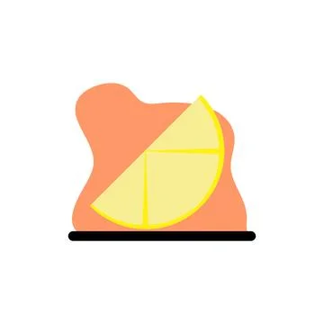 Slice of Lemon Conceptual Vector Icon Illustration Design Stock Illustration