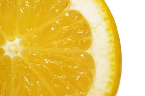 Slice lemon extreme close up Stock Photos