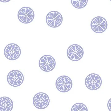 Slice lemon glyph seamless pattern Illustrazione stock