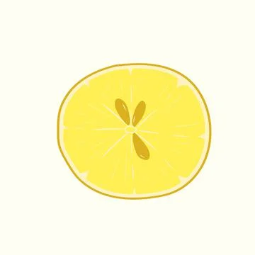 Slice of lemon Stock Illustration
