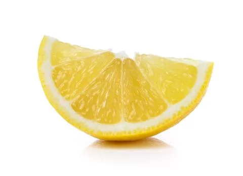 Slice lemon isolated on a white background Stock Photos