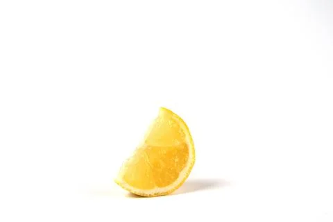 A slice of lemon isolated on white background Stock Photos
