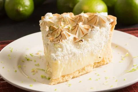 Slice of Lemon Pie Stock Photos