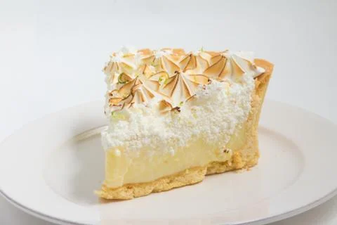 Slice of Lemon Pie Stock Photos