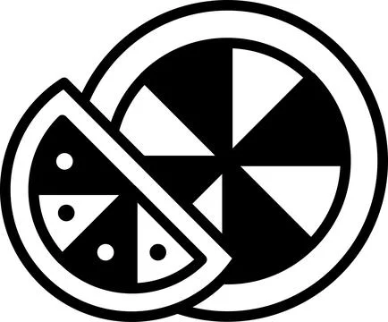 A slice of lemon is shown in black and white Stock Illustration