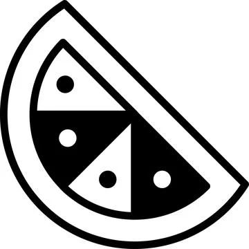 A slice of lemon is shown in black and white Stock Illustration