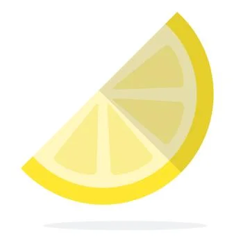 Slice of lemon vector flat isolated Stock Illustration