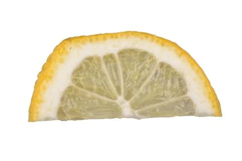 A slice of lemon on a white background Stock Photos
