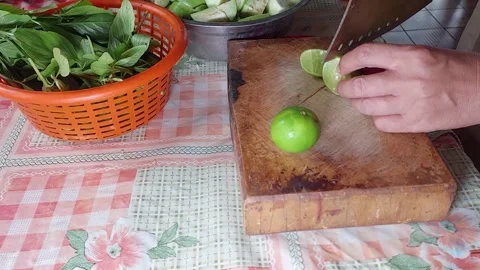 Slice lime Stock Footage 252434424