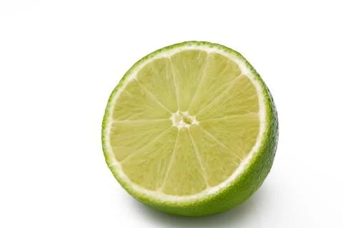 Slice of lime isolate on white background 2 Stock Photos