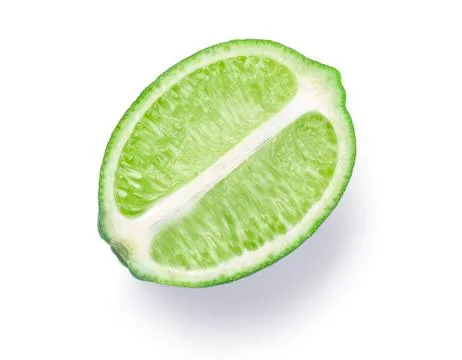 Slice of lime isolated Stock Photos