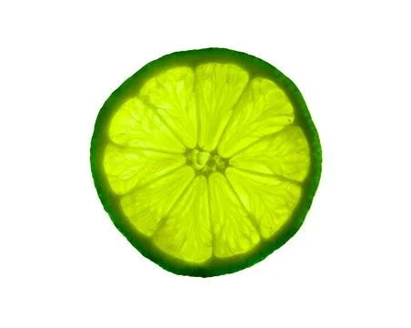 Slice of lime isolated Stock Photos