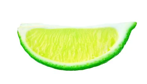 Slice lime on a white isolated background Stock Photos
