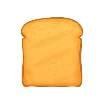 Slice of loaf bread, roasted sandwich Stock Illustration