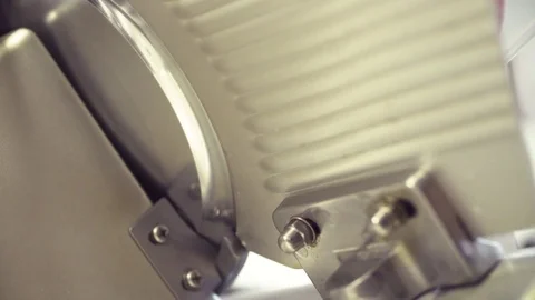 Slice machine in commercial kitchen Stock Footage 83637708