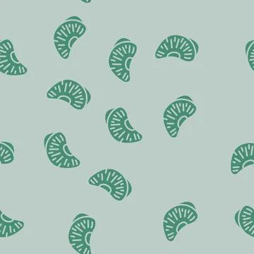 Slice mandarin clementine glyph vector seamless pattern Stock-Illustration