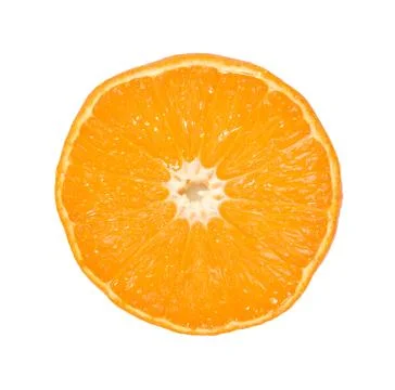 Slice of mandarin isolated on white background Stock Photos