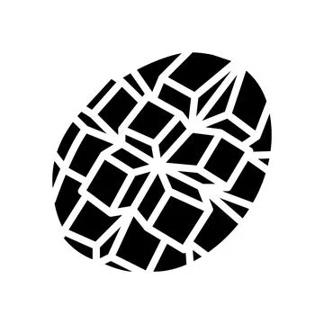 Slice mango cube glyph icon vector illustration Ilustración de archivo