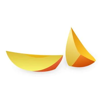 Slice of mango icon, cartoon style Stock Illustration
