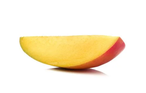 Slice of mango on white background Stock Photos