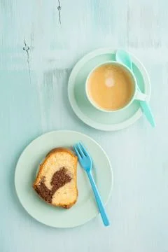 Slice of marble cake Foto stock