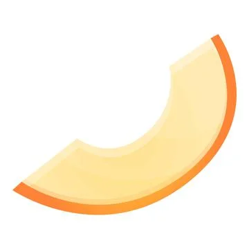 Slice of melon icon, cartoon style Stock Illustration