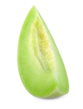 Slice melon isolated on white clipping paht Stock Photos