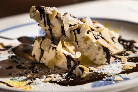 A slice of meringata dessert Stock Photos