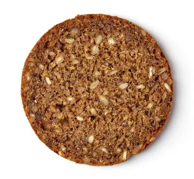 Slice of multi grain bread isolated on white Stock Photos