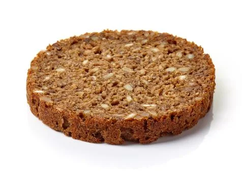 Slice of multi grain bread isolated on white Stock Photos