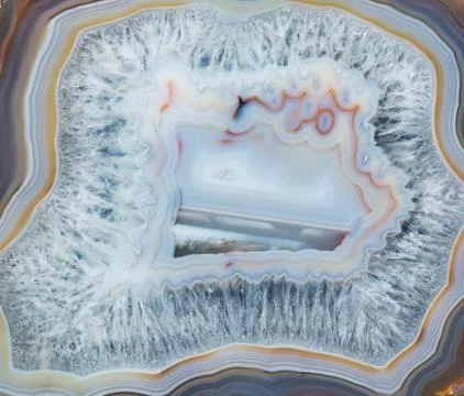 Slice of multicolor lacy agate Stock Photos