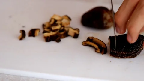 Slice Mushroom 2 Stock Footage 73672775