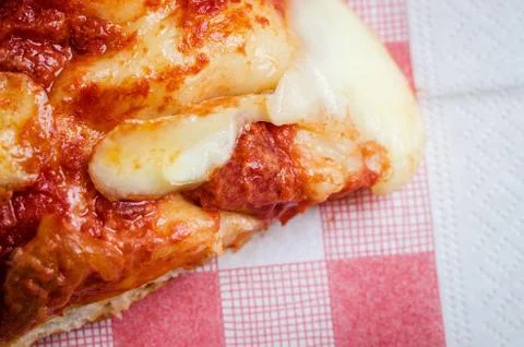 Slice of Neapolitan pizza Stock Photos